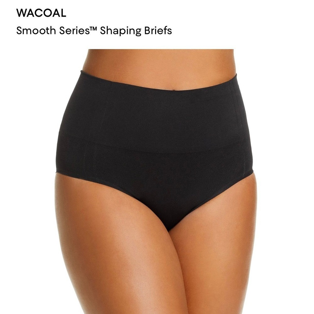 Wacoal X2 Smooth Series Shaping Briefs Black High Rise Tummy Control 809360 2pk